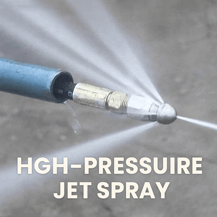 Tornado Pipe high-pressure jet spray demonstrating powerful water flow for durable performance.